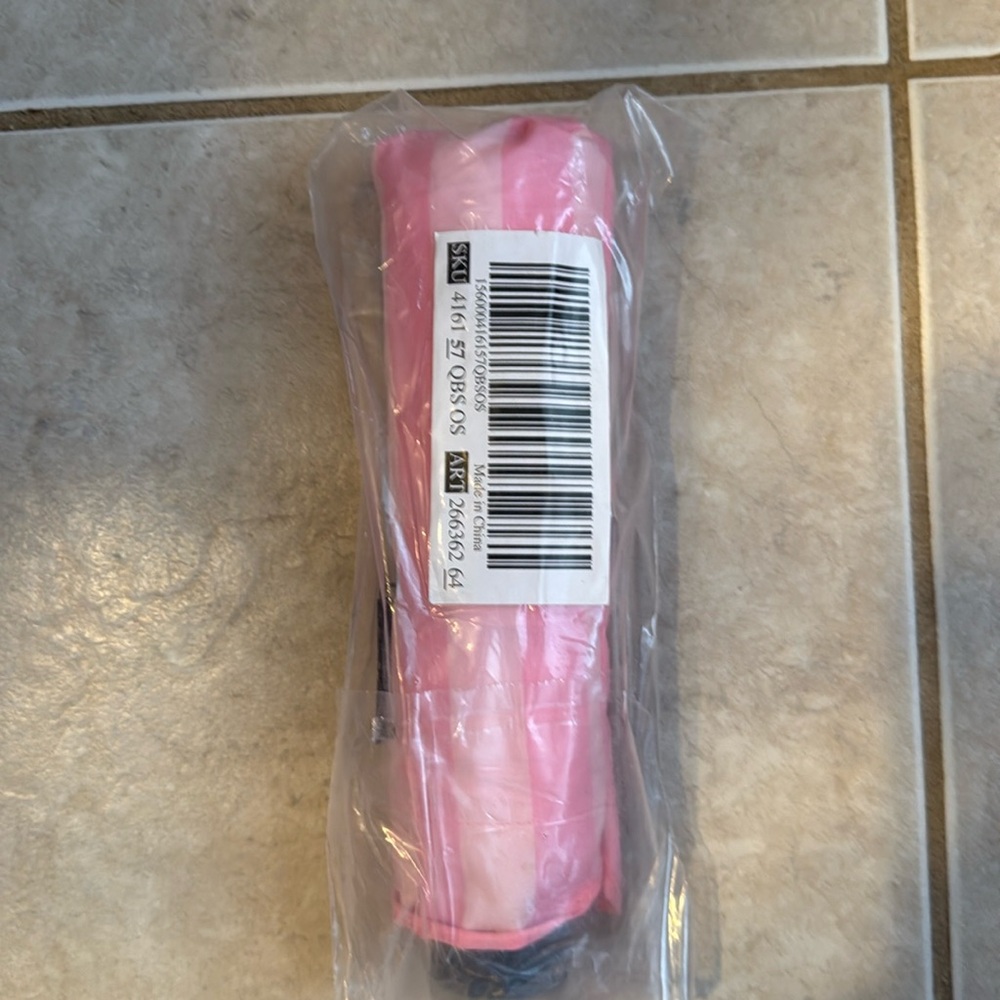 Victoria Secret Umbrella NIB. NEVER OPENED OR USED. Classic pink. Normal size.